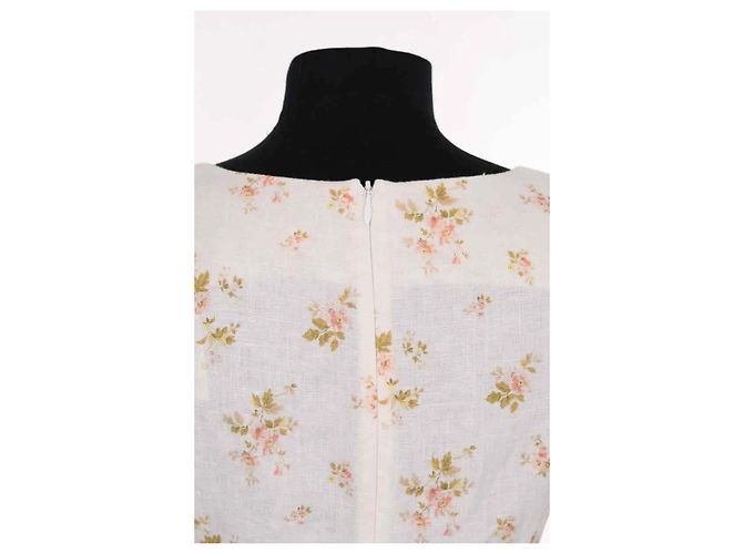 Vestido Reformation de lino beige M - vista 4