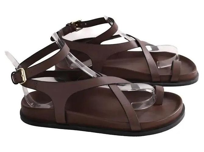 Autre Marque Sandali A.EMERY in pelle marrone - vista 3
