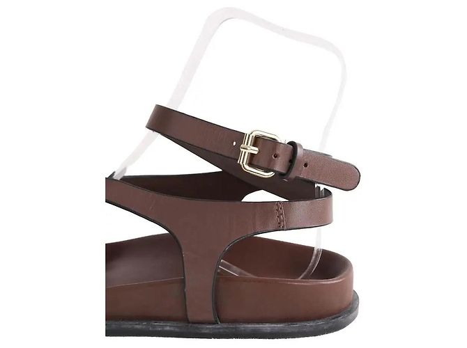 Autre Marque Sandali A.EMERY in pelle marrone - vista 4