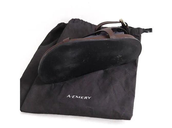 Autre Marque Sandali A.EMERY in pelle marrone - vista 6