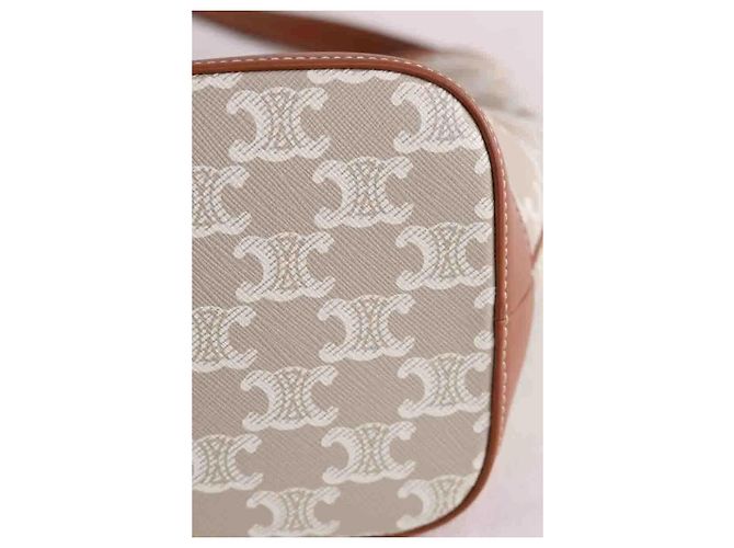 Céline Borsa a tracolla SAC SEAU beige - vista 5