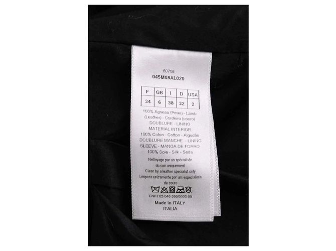 Dior Leder Mantel Schwarz - Ansicht 6