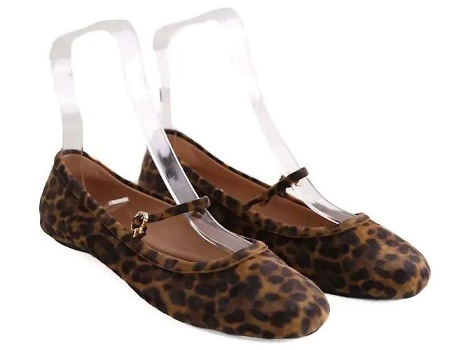 Bailarinas Gianvito Rossi en ante marrón - vista 3