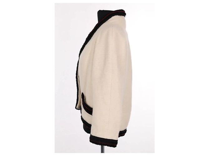 Chaqueta Chanel de cashmere beige - vista 3