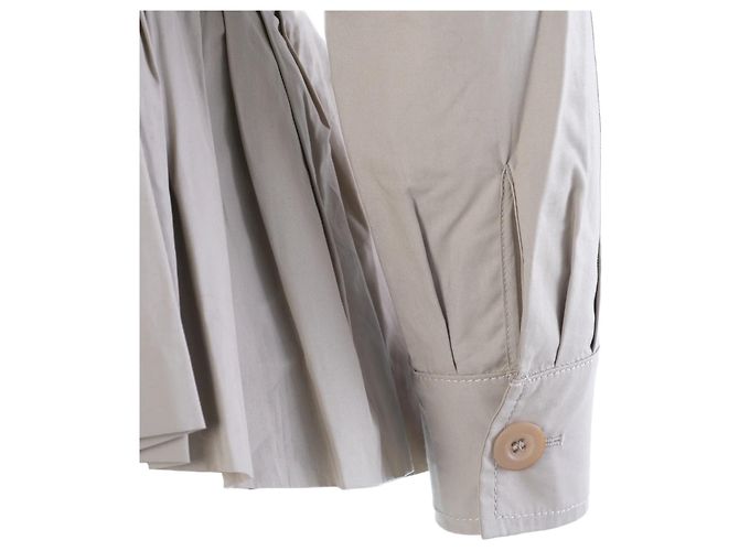 Chaqueta utility peplum plisada de algodón beige Philosophy di Alberta Ferretti - vista 5