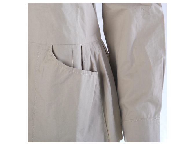 Chaqueta utility peplum plisada de algodón beige Philosophy di Alberta Ferretti - vista 6