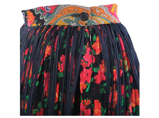Falda maxi escalonada con flecos florales Dolce & Gabbana - vista 4
