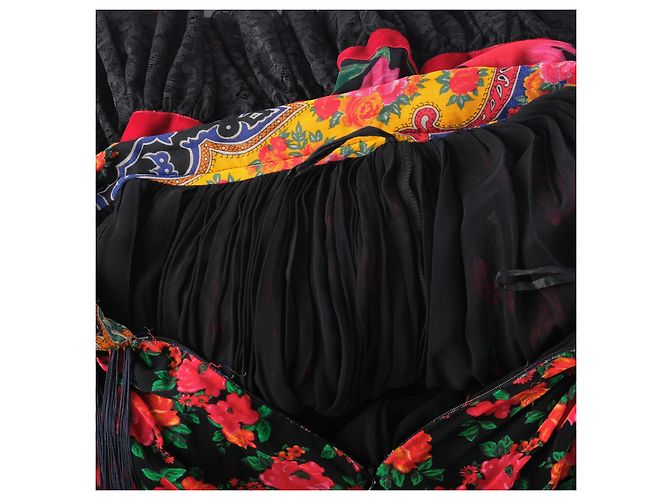 Falda maxi escalonada con flecos florales Dolce & Gabbana - vista 5