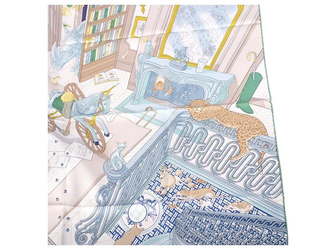 Carré 90 in seta Hermès Mystère Au 24 di Jonathan Burton - vista 4