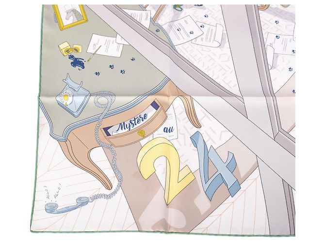 Carré 90 in seta Hermès Mystère Au 24 di Jonathan Burton - vista 5