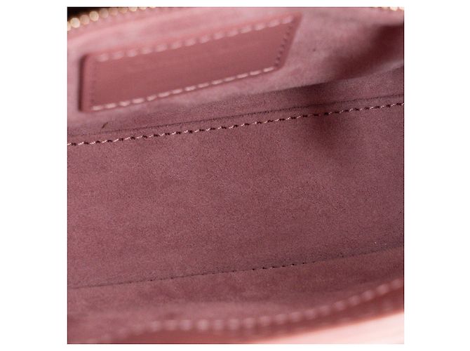 DIOR - Mini Lady Dior Schultertasche aus rosa lackiertem Cannage-Leder - Ansicht 7