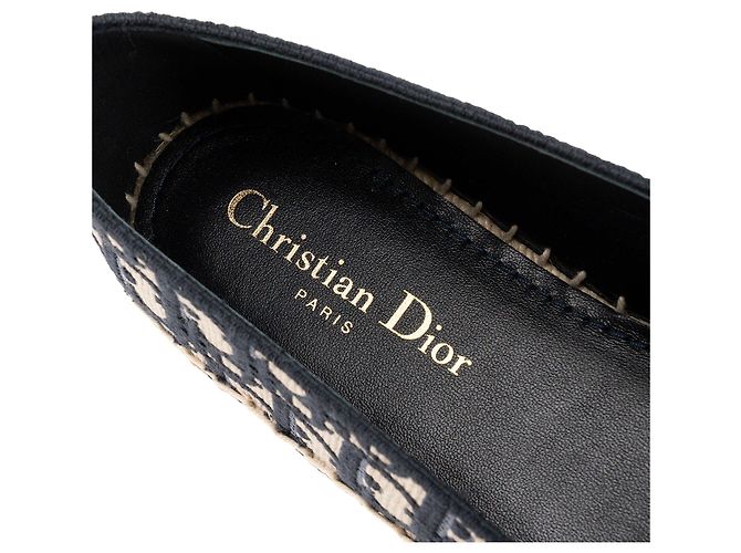 DIOR - Espadrillas Granville Dior in tela Dior Oblique blu navy e beige (T39) - vista 5