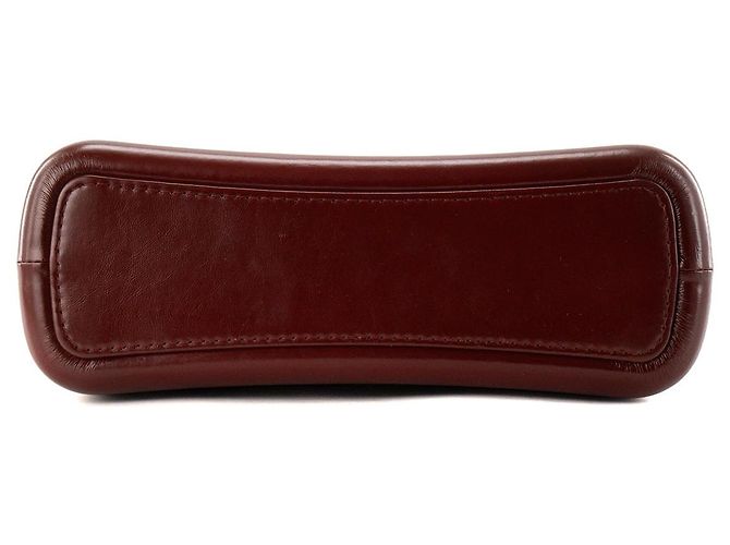 CHANEL - Borsa a tracolla Gabrielle Chanel in pelle stropicciata bordeaux - vista 4