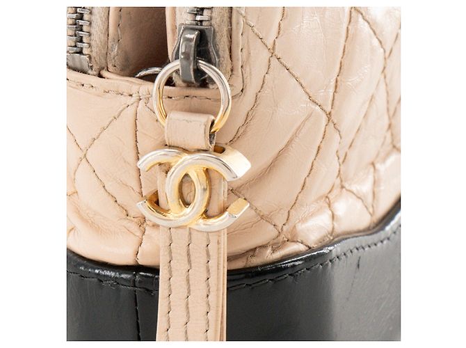 CHANEL - Borsa a tracolla Wallet on chain Gabrielle Chanel in pelle beige e nera - vista 5