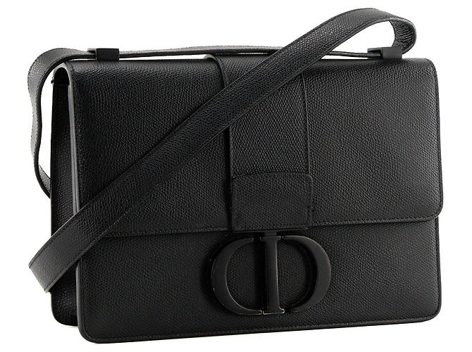 DIOR - Borsa a tracolla 30 Montaigne Dior in pelle martellata edizione so black - vista 2