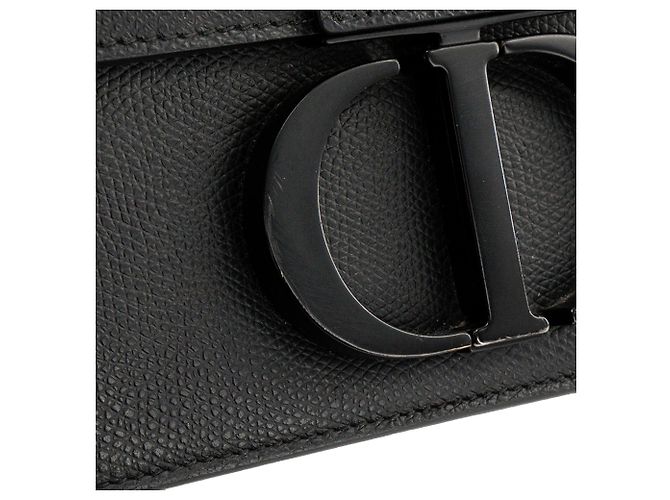 DIOR - Borsa a tracolla 30 Montaigne Dior in pelle martellata edizione so black - vista 5