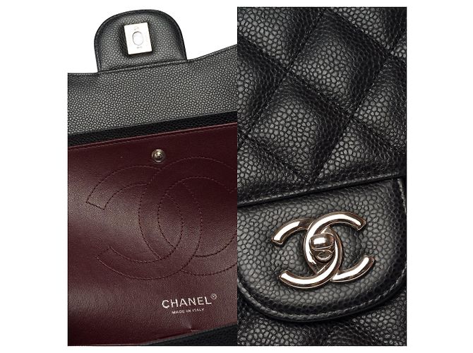 Bolsa CHANEL Timeless/Classique em Couro Preto - 104005 - vista 3