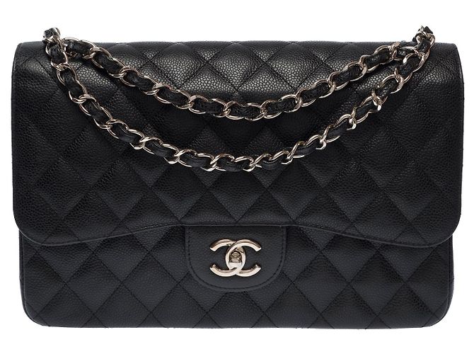 Bolsa CHANEL Timeless/Classique em Couro Preto - 104005 - vista 7