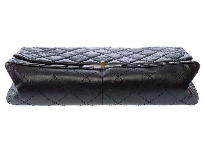 Mademoiselle Bolsa CHANEL 2.55 em Couro Preto - 104014 - vista 11