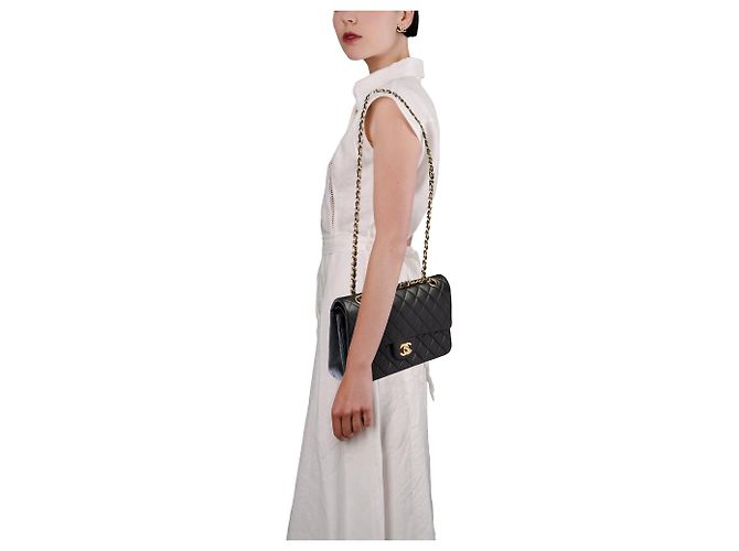 Borsa CHANEL Timeless/Classique in Pelle Nera - 104011 - vista 13