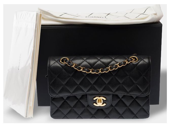 Bolsa CHANEL Timeless/Classique em Couro Preto - 104006 - vista 2