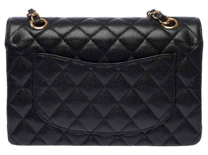 Bolsa CHANEL Timeless/Classique em Couro Preto - 104006 - vista 4