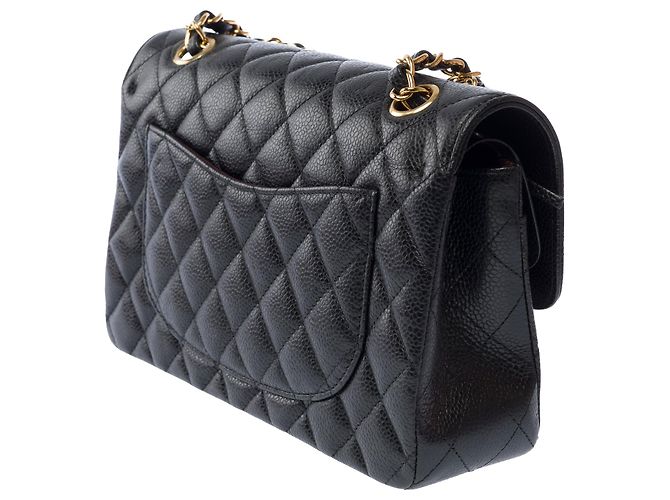 Bolsa CHANEL Timeless/Classique em Couro Preto - 104006 - vista 6