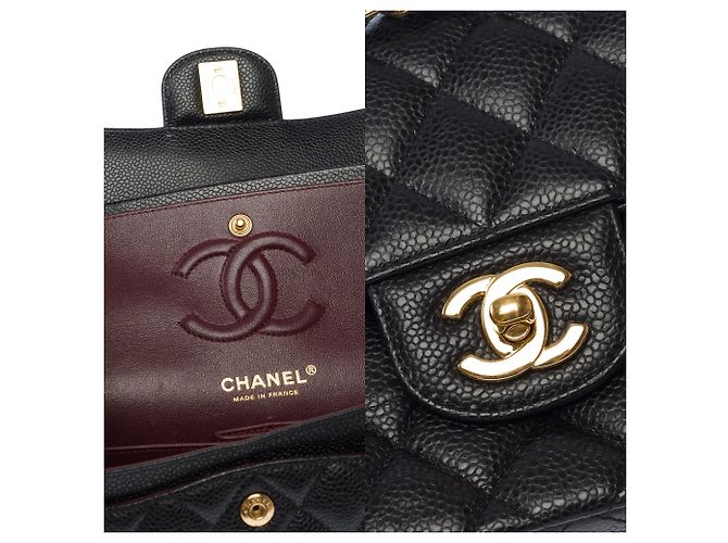 Bolsa CHANEL Timeless/Classique em Couro Preto - 104006 - vista 7