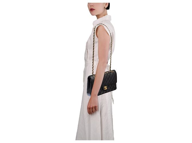 Borsa CHANEL Timeless/Classique in Pelle Nera - 104012 - vista 13