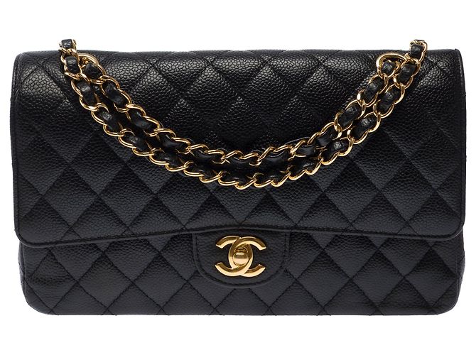 Borsa CHANEL Timeless/Classique in Pelle Nera - 104012 - vista 3