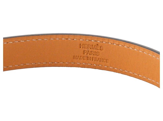 HERMÈS - Drag double tour Hermès Armband aus glattem schwarzem Leder (T2) - Ansicht 3