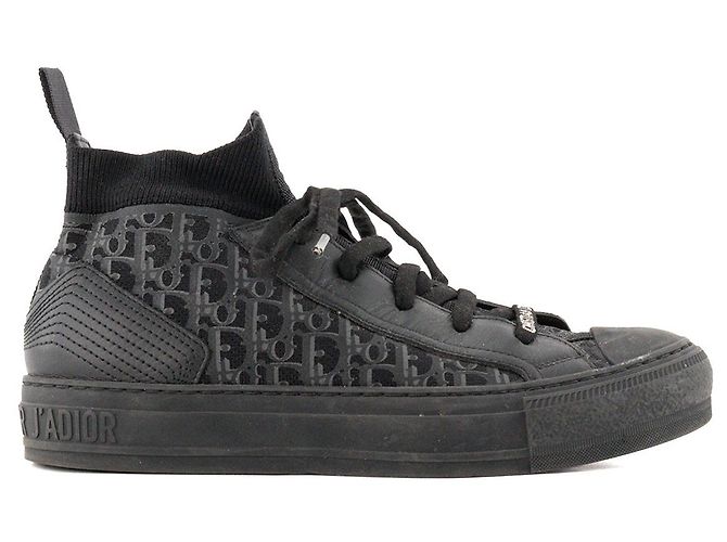 DIOR - Sneakers Walk'n'Dior in tela nera (T37) - vista 2