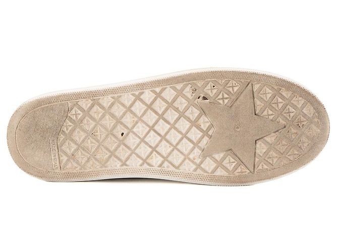 DIOR - Sneakers Slip-On Dior in tela grigia e bianca (T38) - vista 3