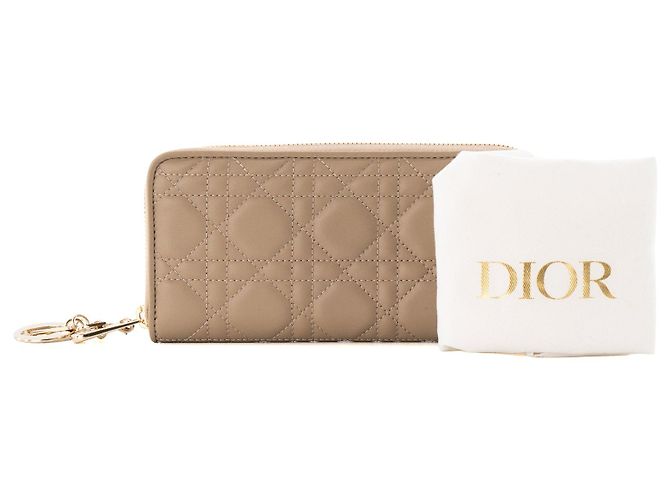 DIOR - Cartera Lady Dior Voyageur en piel cannage beige - vista 8
