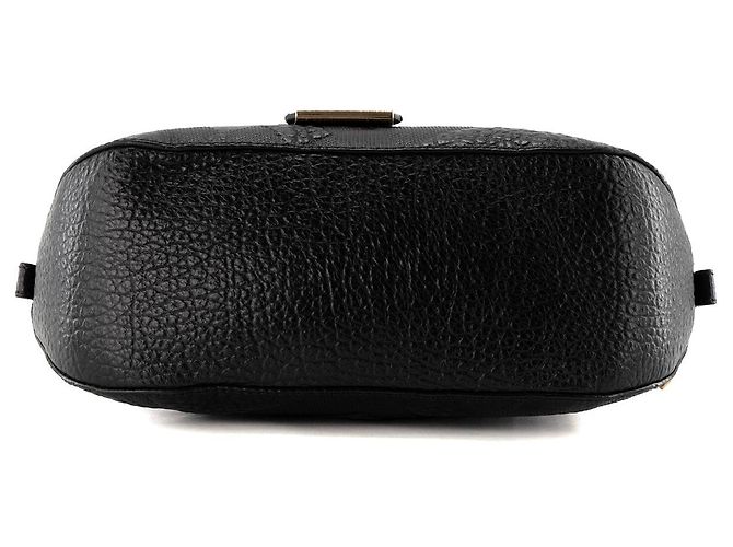 BURBERRY - Borsa Bowling Burberry in pelle martellata e goffrata nera - vista 4