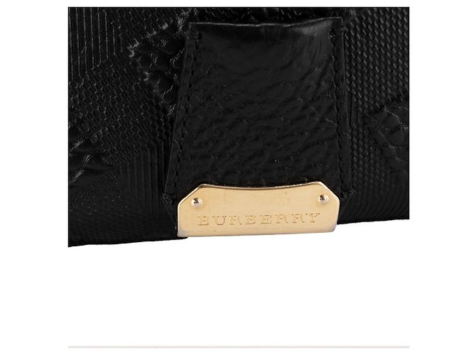 BURBERRY - Borsa Bowling Burberry in pelle martellata e goffrata nera - vista 6