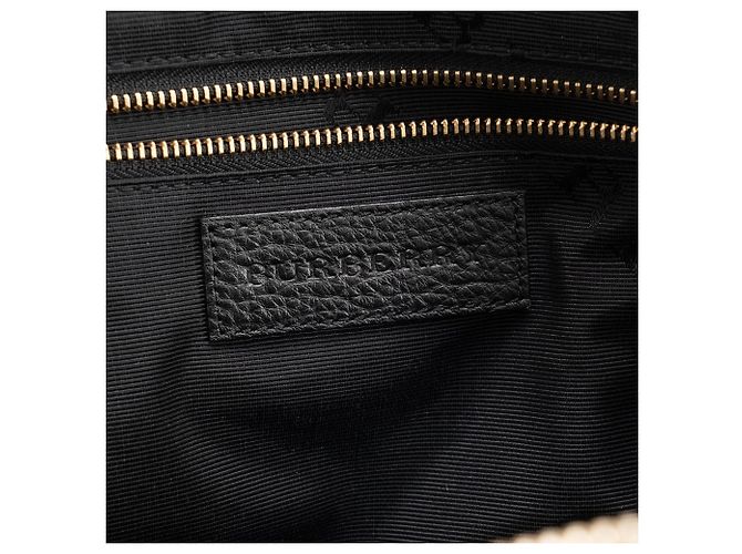 BURBERRY - Borsa Bowling Burberry in pelle martellata e goffrata nera - vista 7