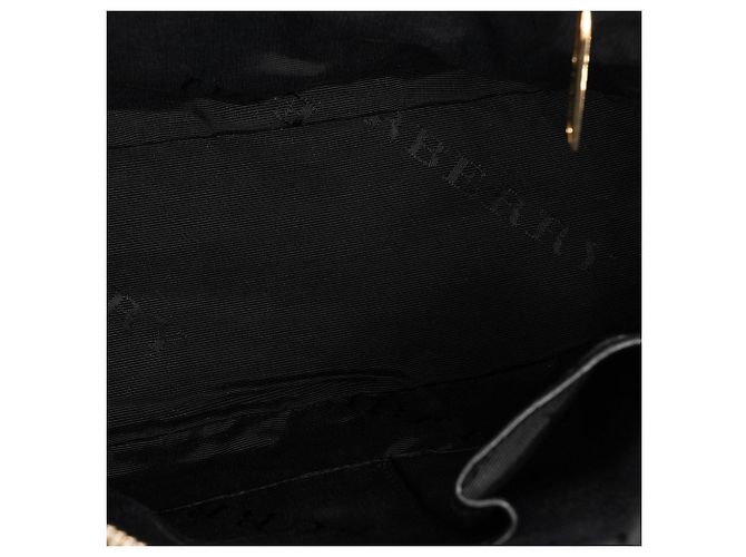 BURBERRY - Borsa Bowling Burberry in pelle martellata e goffrata nera - vista 8