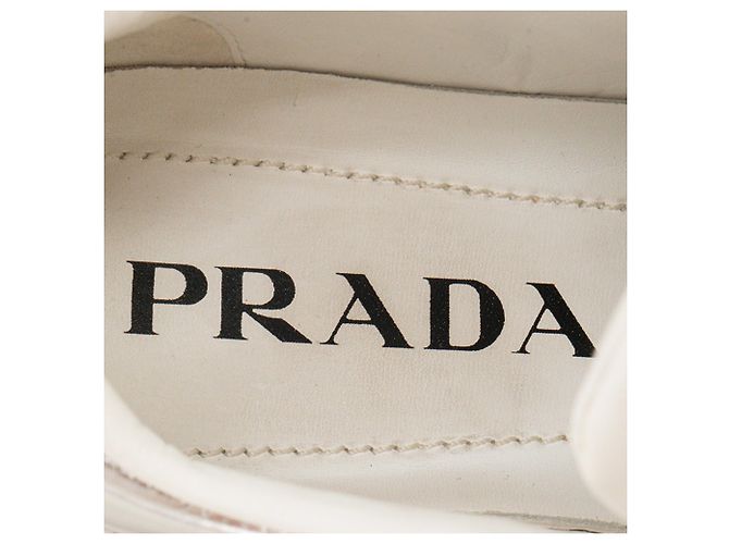 PRADA - Sneakers Downtown Prada in pelle liscia bianca (T36) - vista 8