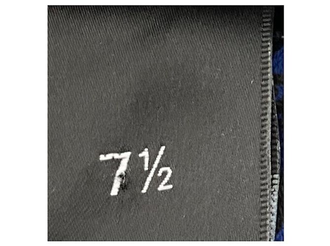 Versace Blue / Black Logo Print Lammleder-Handschuhe - Ansicht 4