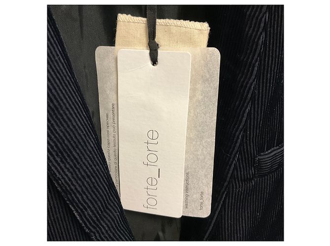Autre Marque Giacca Blazer Classic Essential in velluto a coste Midnight di forte_forte - vista 7