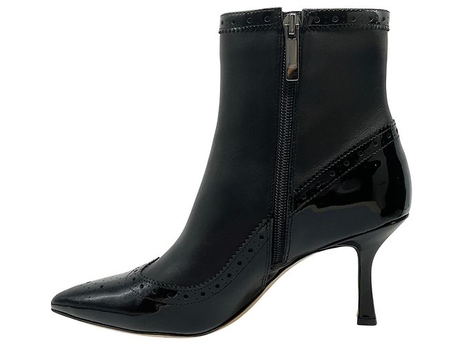 L'Agence Botas Ember de cuero negro / cuero charol - vista 3