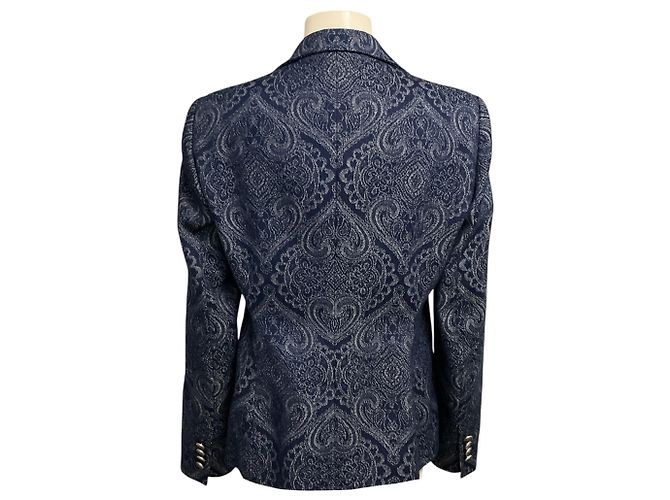 Casaco em jacquard de denim azul escuro Etro - vista 3