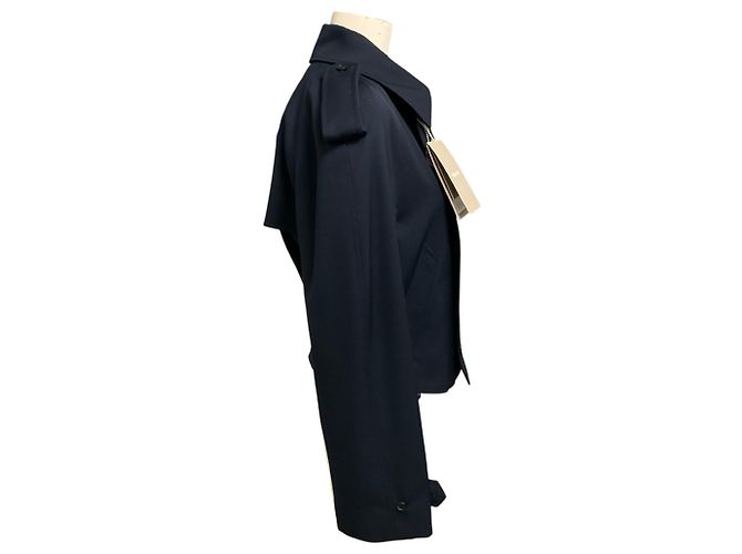 Alexander Mcqueen Chaqueta Trench Corta Cruzada Azul Marino McQueen - vista 2