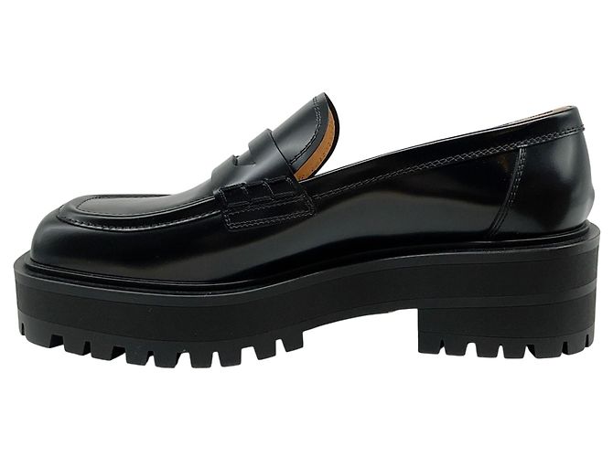 Mocassini Ramsey in pelle nera Gianvito Rossi - vista 3
