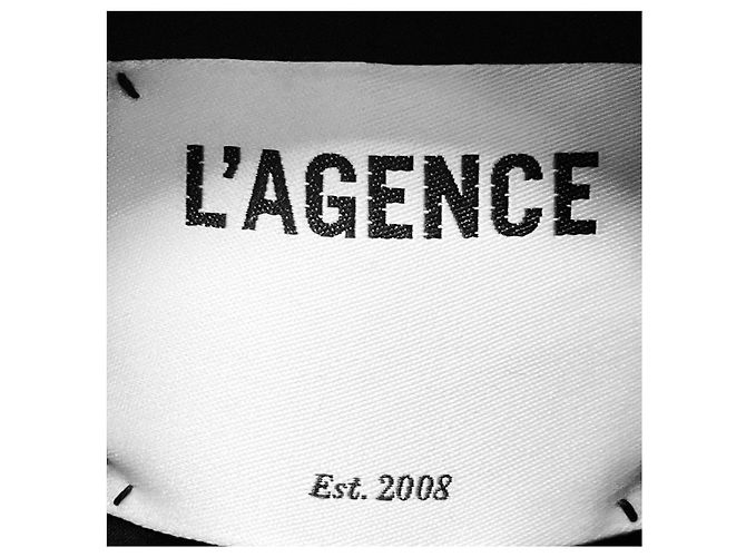 L'Agence Matte Black Kenzie Double Breasted Sequin Blazer - view 5