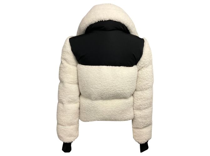 Autre Marque SAM. White / Black Tula Sherpa Down Puffer Jacket - view 3