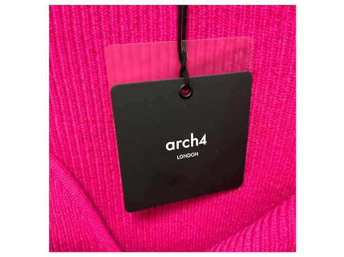 Autre Marque Camisola de cashmere canelada conversível Amandine Fuchsia Arch4 - vista 7