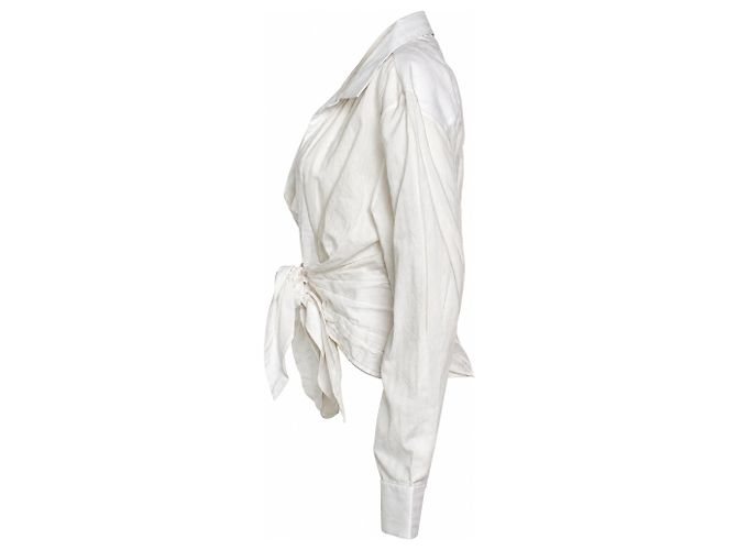 Jacquemus, Camisa Le coup de soleil en white - vista 4