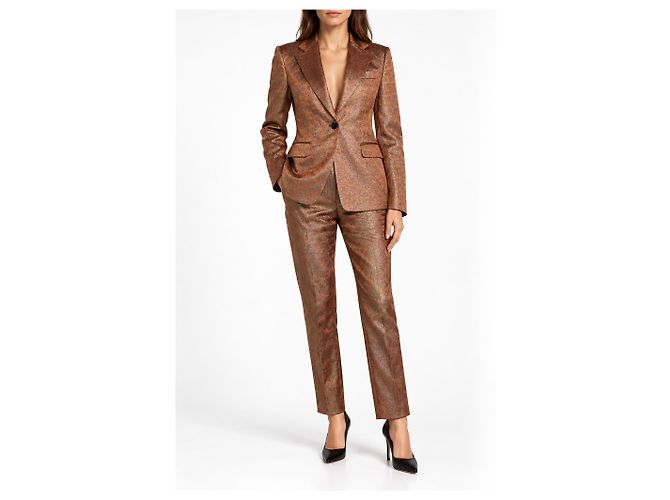Dries van Noten, Completo in lurex color salmone - vista 5